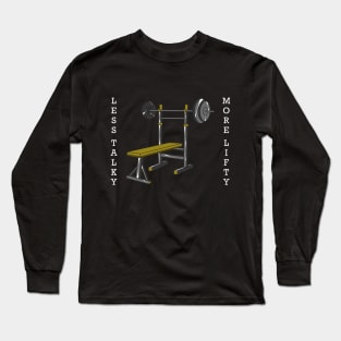 Weight bench with Barbell Long Sleeve T-Shirt